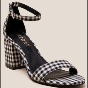 Report Pamela Gingham Block Heel Size 8.5 Preppy Feminine Summer Classy